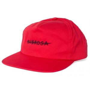Subrosa Crossed Snapback Red з чорною строчкою